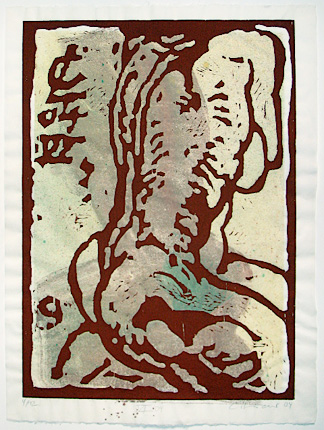 Akt VI 04, Holzschnitt, 58x42cm, 2004/2005